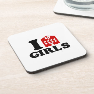I Love Hotel Girls Coaster