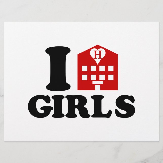 I Love Hotel Girls Flyer (Front)