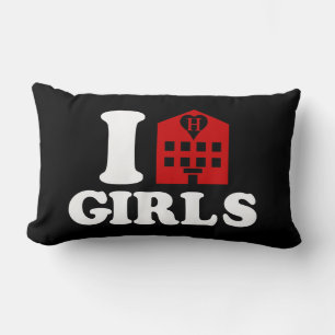 I Love Hotel Girls Lumbar Cushion