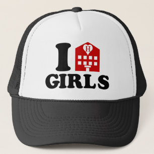 I Love Hotel Girls Trucker Hat