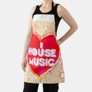 I love house music apron