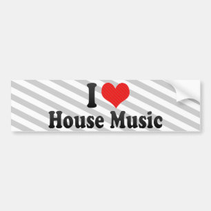 I Love House Music Bumper Sticker
