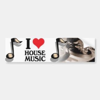 I Love House Music Bumper Sticker