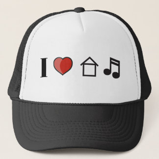I Love House Music Trucker Hat