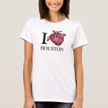 I Love Houston anatomically correct heart t-shirt