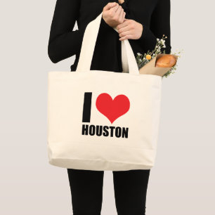 I love Houston Large Tote Bag