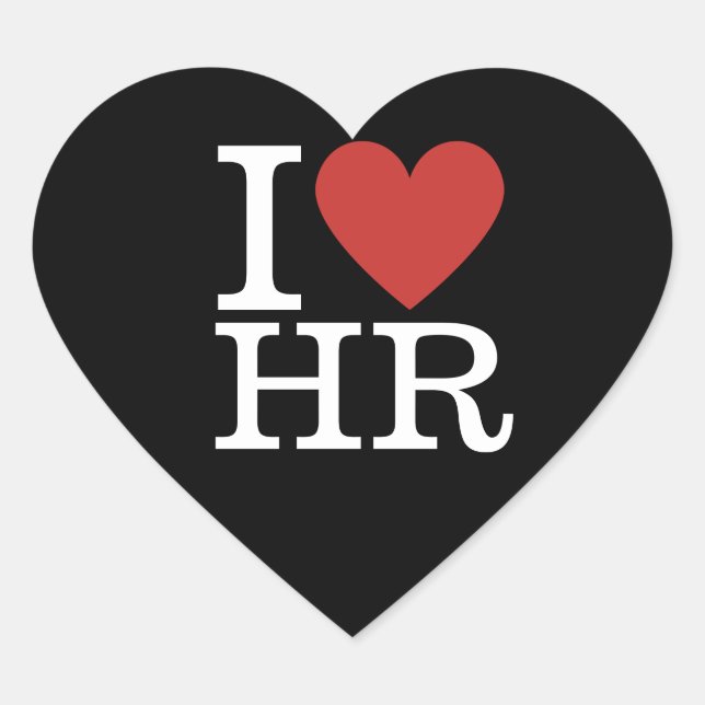  I ❤️ Love HR Heart Sticker - HR Department/Staff (Front)