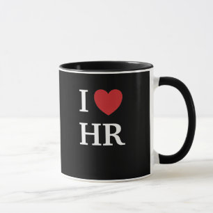 I Love HR I Heart HR 2-sided Human Resources Mug