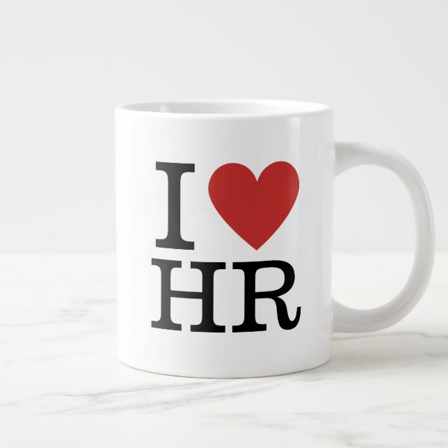 I ❤️ Love HR Jumbo Mug - For HR Dept. Staff (Right)