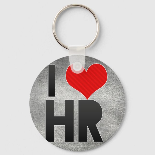 I Love HR Key Ring (Front)