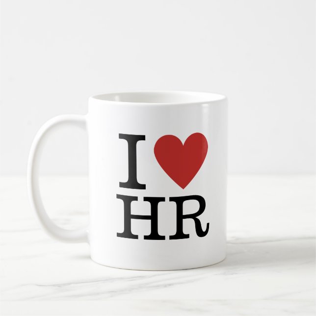 I ❤️ Love HR Mug - For HR Dept. Staff (Left)