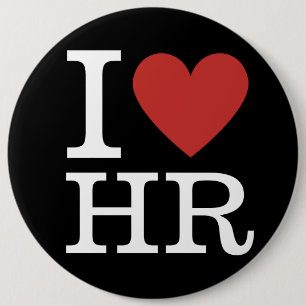 I ❤️ Love HR Pin Button - HR Department/Staff