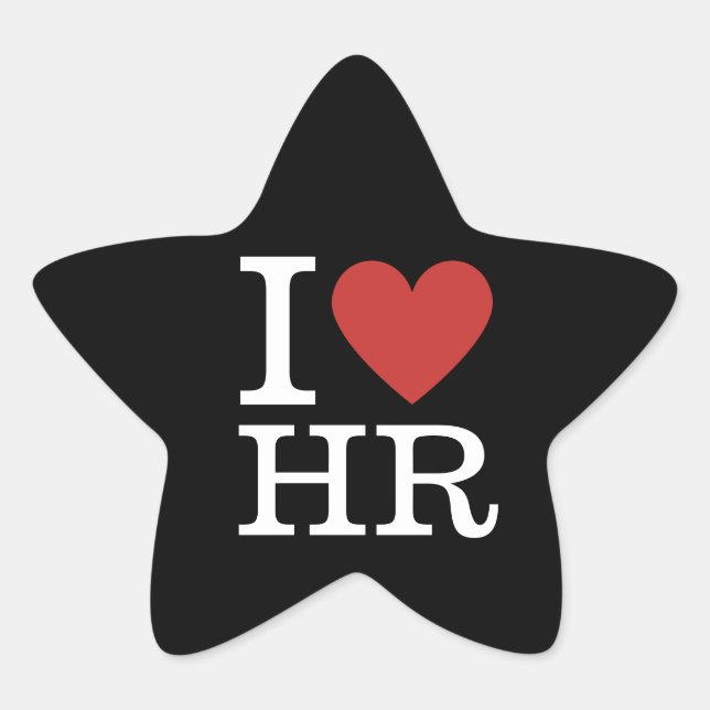 I ❤️ Love HR Star Stickers - HR Department/Staff (Front)
