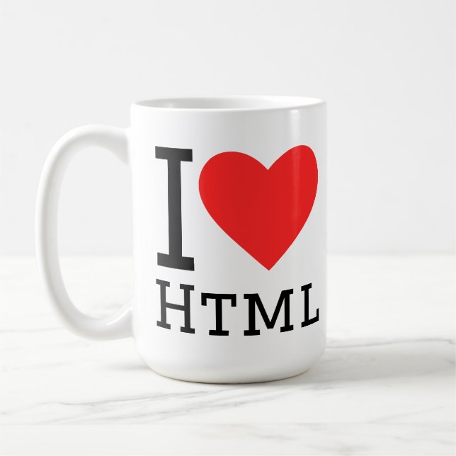 I love html coffee mug (Left)