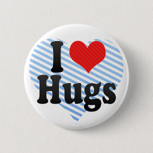 I Love Hugs 6 Cm Round Badge