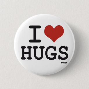 I love Hugs 6 Cm Round Badge