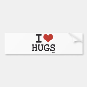 I love Hugs Bumper Sticker