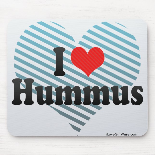I Love Hummus Mouse Pad (Front)