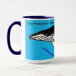 I love Humpback WHALES - Wildlife - Ocean - Blue Mug