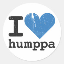 I Love Humppa Blue Sticker