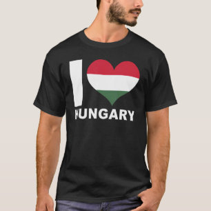 I Love Hungary Heart Flag Hungary T-Shirt
