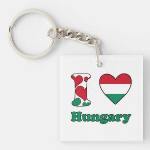 I love Hungary Key Ring