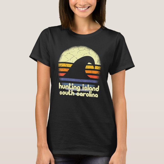 I Love Hunting Island South Carolina Ocean Wave Sc T-Shirt (Front)