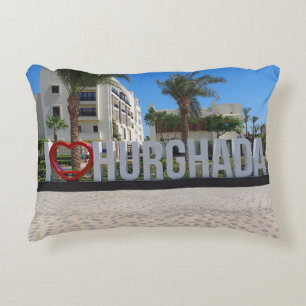 I love Hurghada Egypt Vacation Souvenir Photo Decorative Cushion