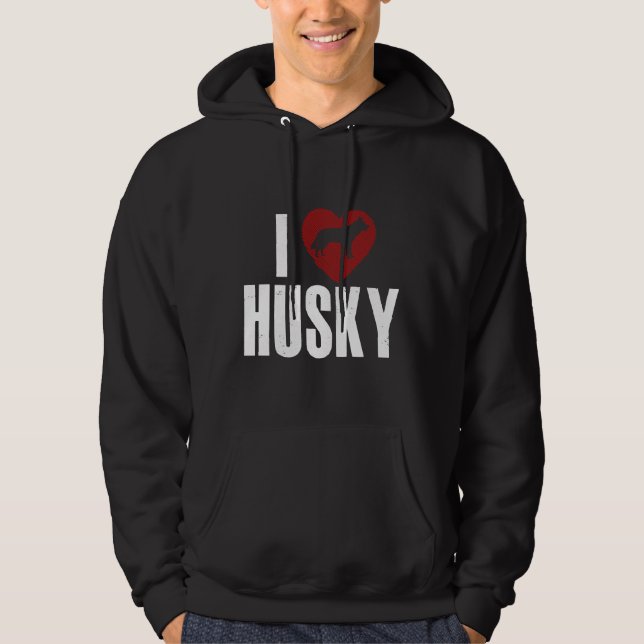 I Love Husky     Hoodie (Front)