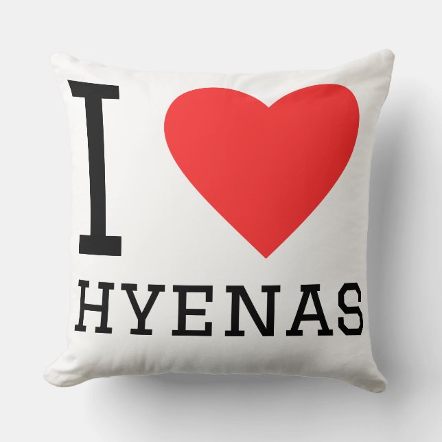 I love hyenas cushion (Front)