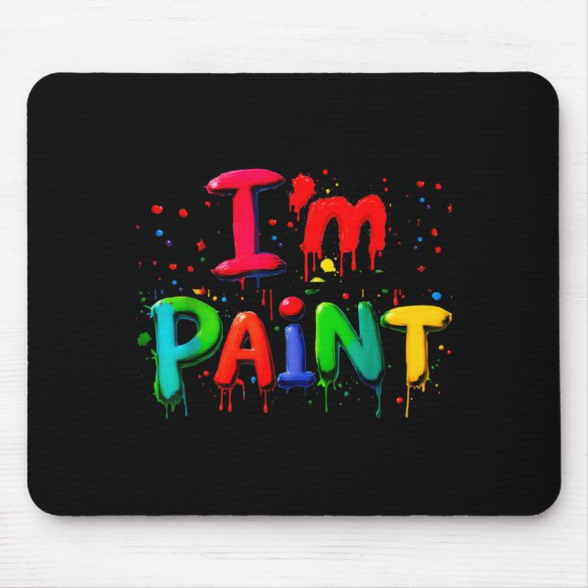 I Love I Like To Finger Paint Couple I'm Paint Val Mouse Pad (Front)