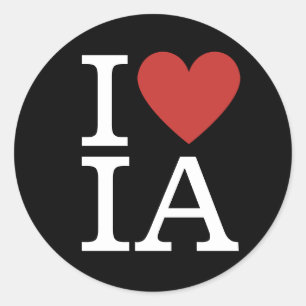 I ❤️ Love IA Internal Audit Staff CUSTOM Classic Round Sticker
