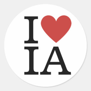 I ❤️ Love IA Internal Audit Staff CUSTOM Classic Round Sticker