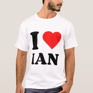 I Love Ian I Heart Ian Name Y2k Christmas T-Shirt