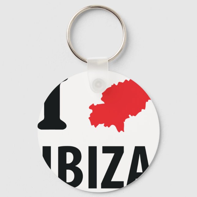 I love Ibiza contour icon Key Ring (Front)