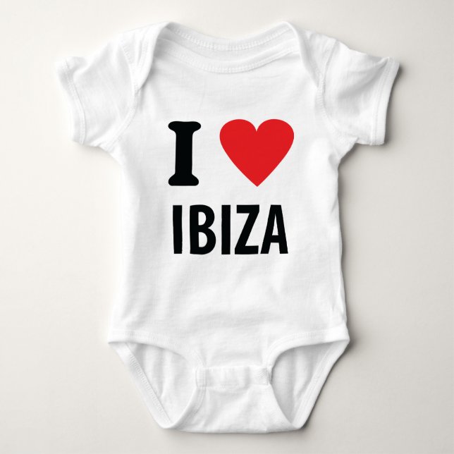 I love Ibiza icon Baby Bodysuit (Front)