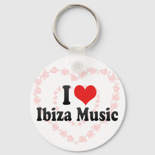 I Love Ibiza Music Key Ring