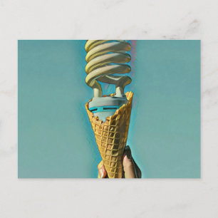I love ice cream artwork postcard
