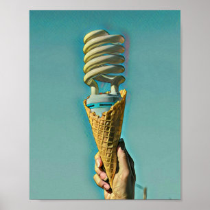 I love ice cream artwork poster