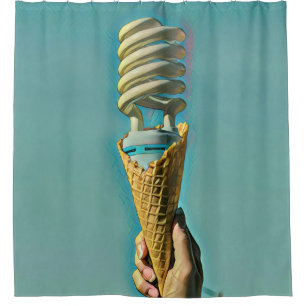 I love ice cream artwork shower curtain