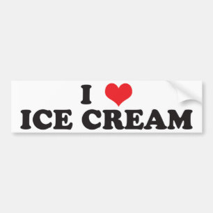 I Love Ice Cream! Bumper Sticker