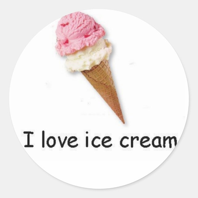 I love ice cream Double Dip Cone Sticker (Front)