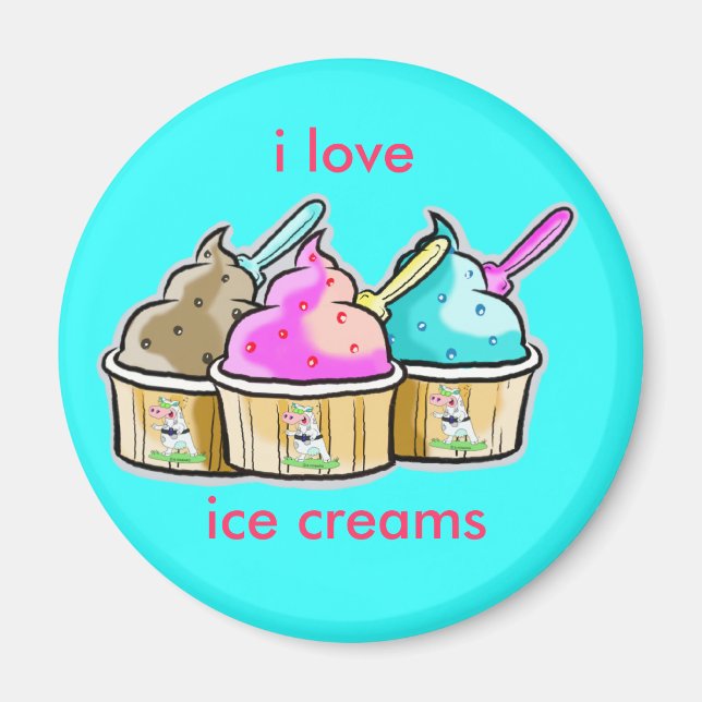 i love ice cream magnet (Front)