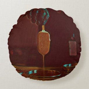 I love ice cream popsicle round cushion