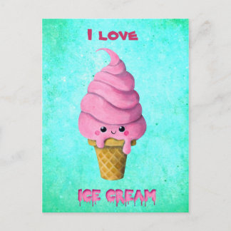 I love Ice Cream Postcard