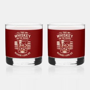 I Love ICE Patriotic Conservative Whiskey Glass