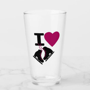 I Love Ice Skating Glass