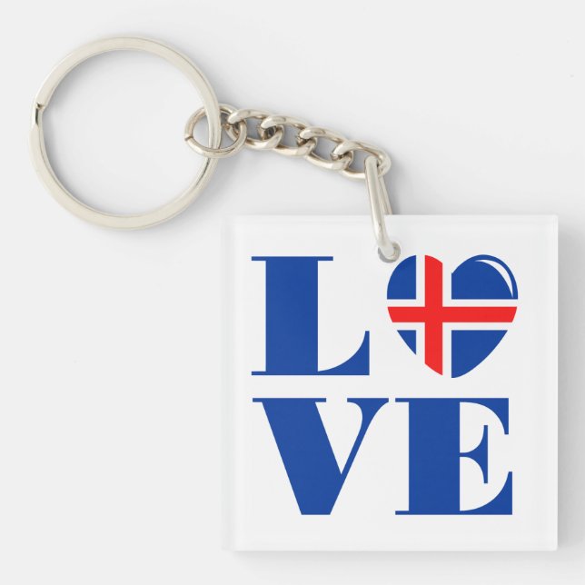 I love Iceland Key Ring (Front)