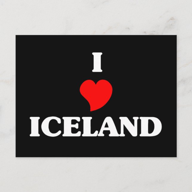 I Love Iceland Postcard (Front)