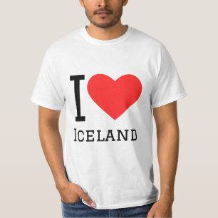 I love iceland square sticker T-Shirt